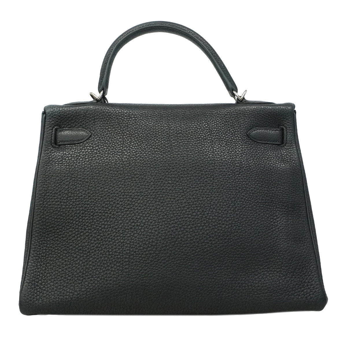 【6hc2623】エルメス ハンドバッグ ケリー32 トゴ ブラック シルバー金具 □M刻印 2wayバッグ【中古】レディース