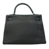【6hc2623】エルメス ハンドバッグ ケリー32 トゴ ブラック シルバー金具 □M刻印 2wayバッグ【中古】レディース