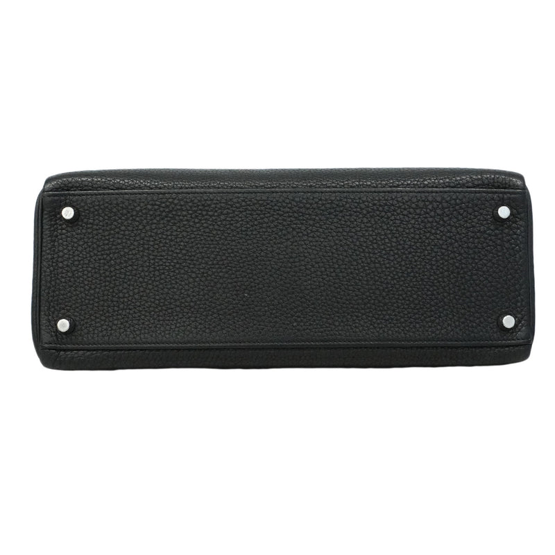 【6hc2623】エルメス ハンドバッグ ケリー32 トゴ ブラック シルバー金具 □M刻印 2wayバッグ【中古】レディース