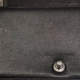 【6hc2625-h】シャネル ショルダーバッグ ボーイシャネル チェーンショルダー キャビアスキン ブラック シルバー金具【中古】レディース