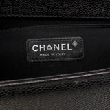 【6hc2625-h】シャネル ショルダーバッグ ボーイシャネル チェーンショルダー キャビアスキン ブラック シルバー金具【中古】レディース