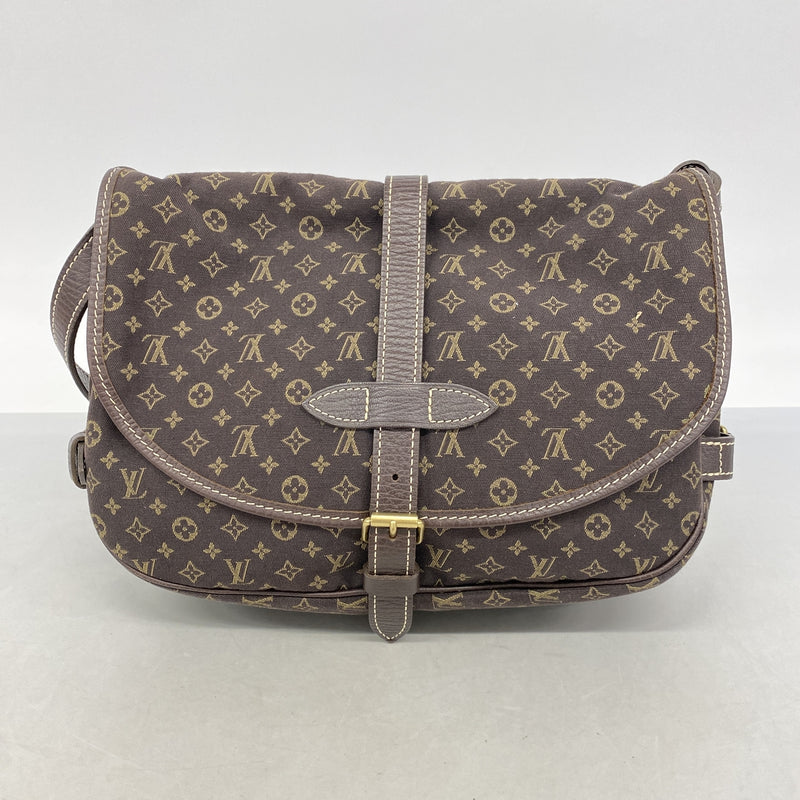 【6hc2633】ルイヴィトン ショルダーバッグ モノグラム・ミニラン ソミュール30 M95227 エベヌ【中古】レディース