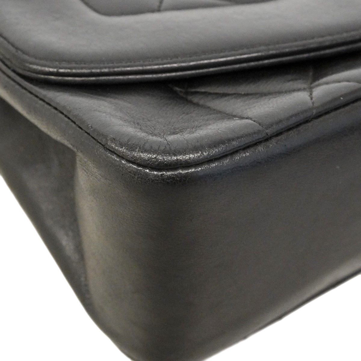 【6hc2750】シャネル ショルダーバッグ ダイアナ チェーンショルダー ラムスキン ブラック ゴールド金具【中古】レディース