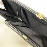 【6hc2765-k】シャネル クラッチバッグ ラムスキン ブラック アイボリー シャンパンゴールド金具【中古】メンズ レディース ユニセックス