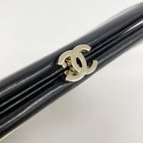 【6hc2765-k】シャネル クラッチバッグ ラムスキン ブラック アイボリー シャンパンゴールド金具【中古】メンズ レディース ユニセックス