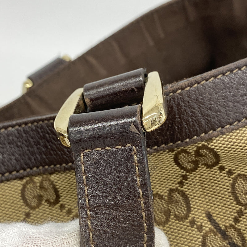 【6hc2774-k】グッチ トートバッグ GGキャンバス 141472 キャンバス ベージュ ブラウン シャンパンゴールド金具【中古】レディース
