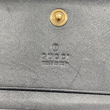 【6hc2775-k】グッチ 財布 GGマーモント 466492 レザー ブラック ゴールド金具【中古】レディース
