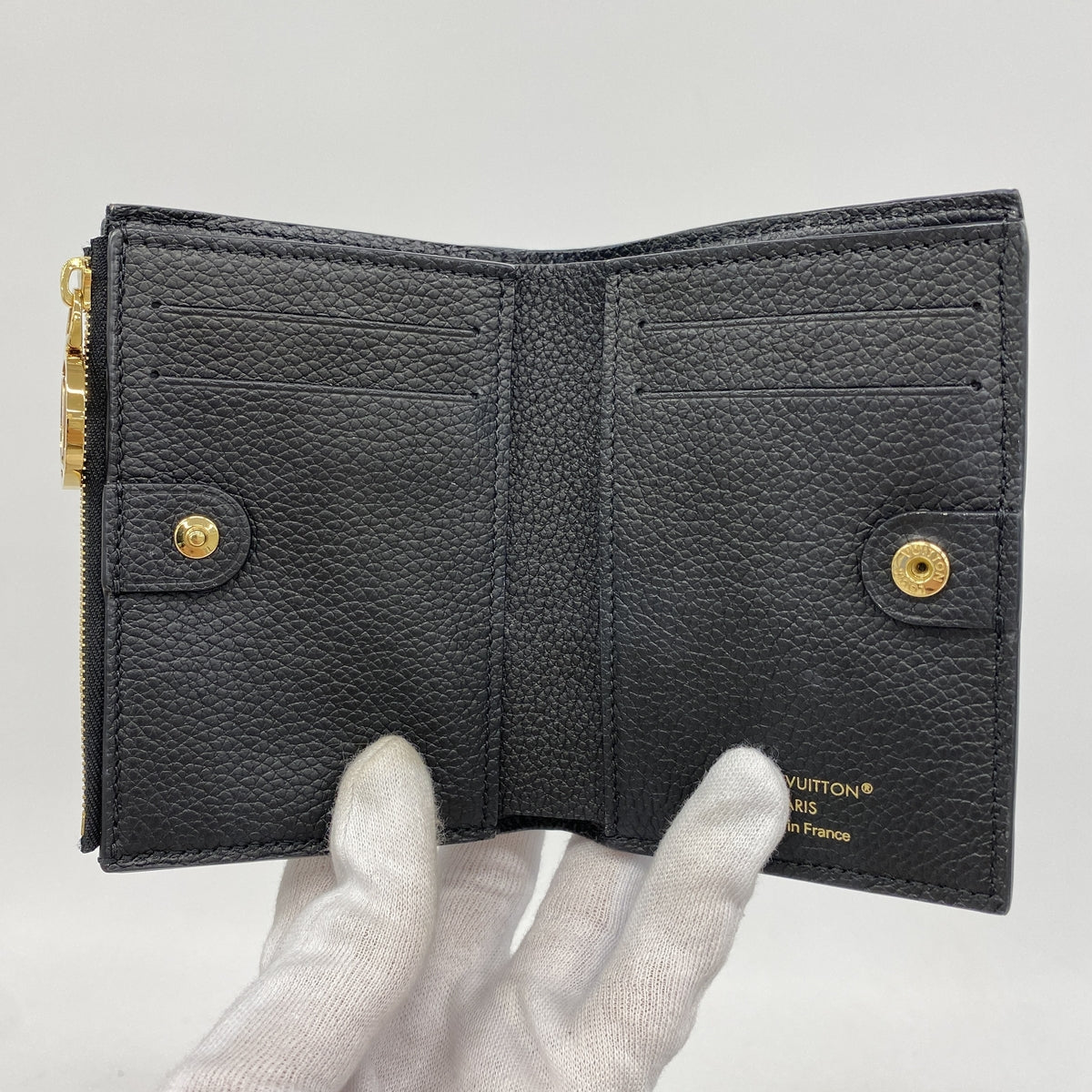 【6hc2779-k】ルイヴィトン 財布 モノグラム・アンプラント ポルトフォイユリサ M83365 ノワール【中古】レディース