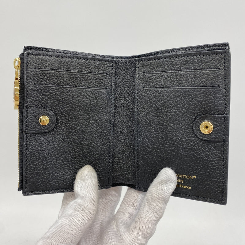 【6hc2779-k】ルイヴィトン 財布 モノグラム・アンプラント ポルトフォイユリサ M83365 ノワール【中古】レディース
