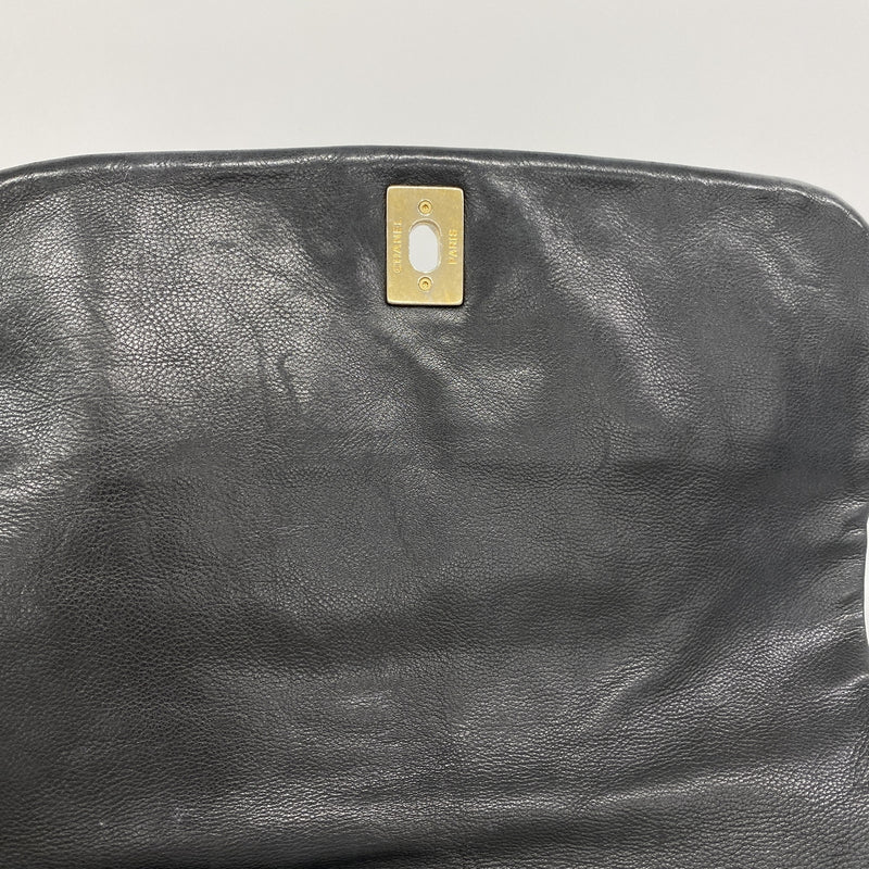 【6hc2794-k】シャネル ショルダーバッグ ワイルドステッチ チェーンショルダー レザー ブラック ゴールド金具【中古】レディース