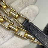 【6hc2794-k】シャネル ショルダーバッグ ワイルドステッチ チェーンショルダー レザー ブラック ゴールド金具【中古】レディース