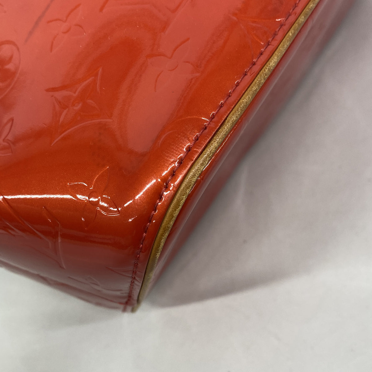【6hc2799】ルイヴィトン トートバッグ ヴェルニ ヒューストン M91092 ルージュ【中古】レディース
