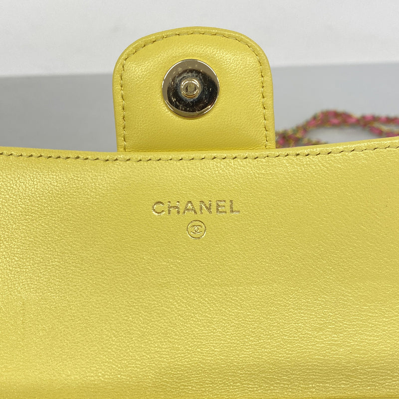 【6hc2805】シャネル ショルダーバッグ マトラッセ チェーンショルダー ラムスキン ピンク シャンパンゴールド金具【中古】レディース