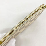 【6hc2812-k】ルイヴィトン コインケース ダミエ・アズール ポシェットクレ N62659 ホワイト【中古】レディース