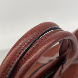 【6hc2836】エルメス トートバッグ プティットサンチュール トワルアッシュ レッド シルバー金具 □K刻印【中古】レディース