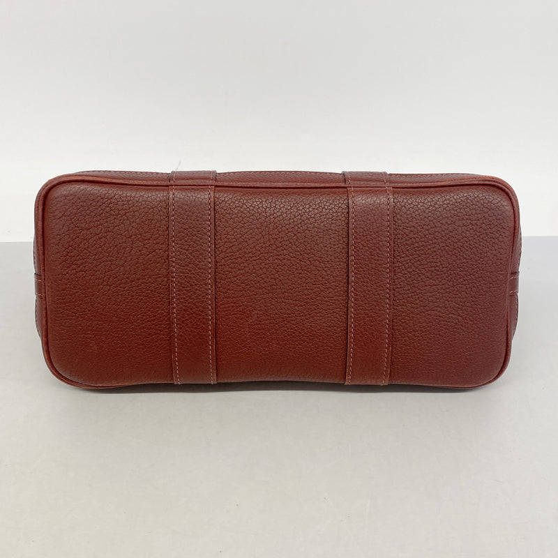 【6hc2836】エルメス トートバッグ プティットサンチュール トワルアッシュ レッド シルバー金具 □K刻印【中古】レディース