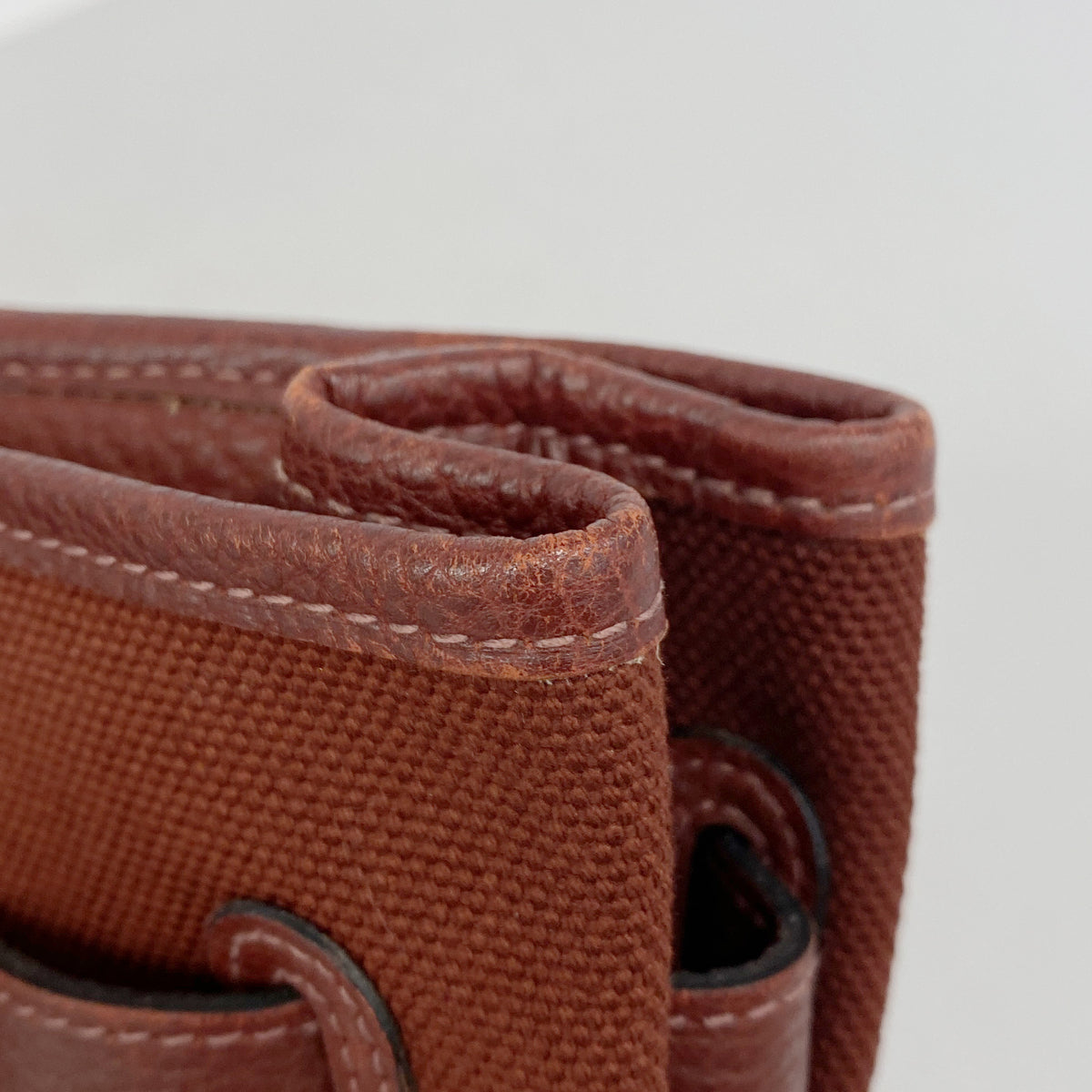 【6hc2836】エルメス トートバッグ プティットサンチュール トワルアッシュ レッド シルバー金具 □K刻印【中古】レディース
