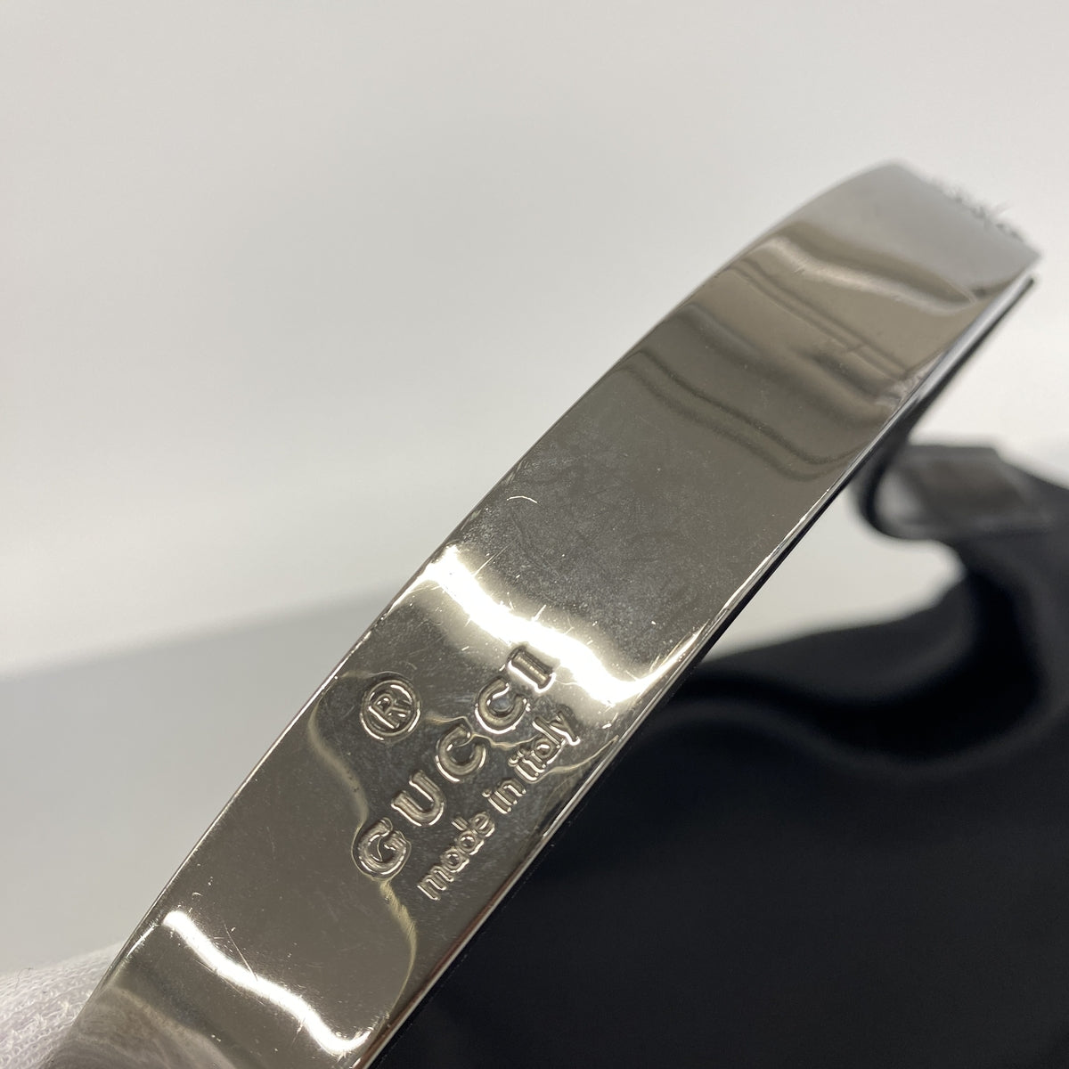 【6hc2837】グッチ ショルダーバッグ 001 3297 キャンバス ブラック シルバー金具【中古】レディース