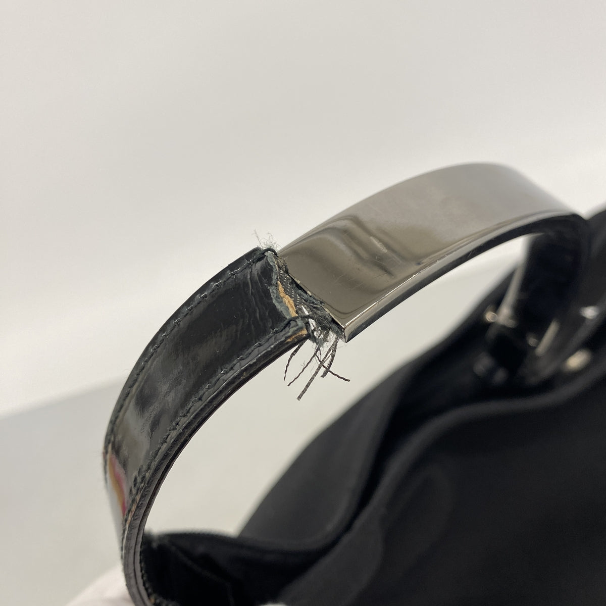 【6hc2837】グッチ ショルダーバッグ 001 3297 キャンバス ブラック シルバー金具【中古】レディース