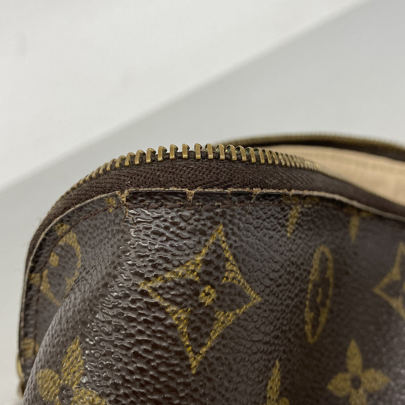 【6hc2847】ルイヴィトン ポーチ モノグラム ポシェットコスメティックPM M47515 ブラウン【中古】レディース