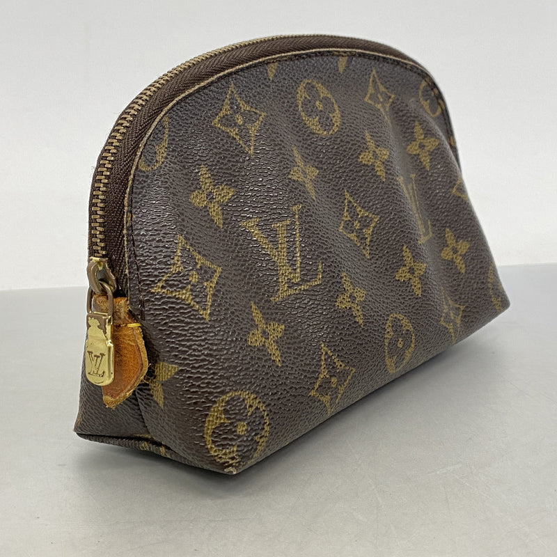 【6hc2847】ルイヴィトン ポーチ モノグラム ポシェットコスメティックPM M47515 ブラウン【中古】レディース