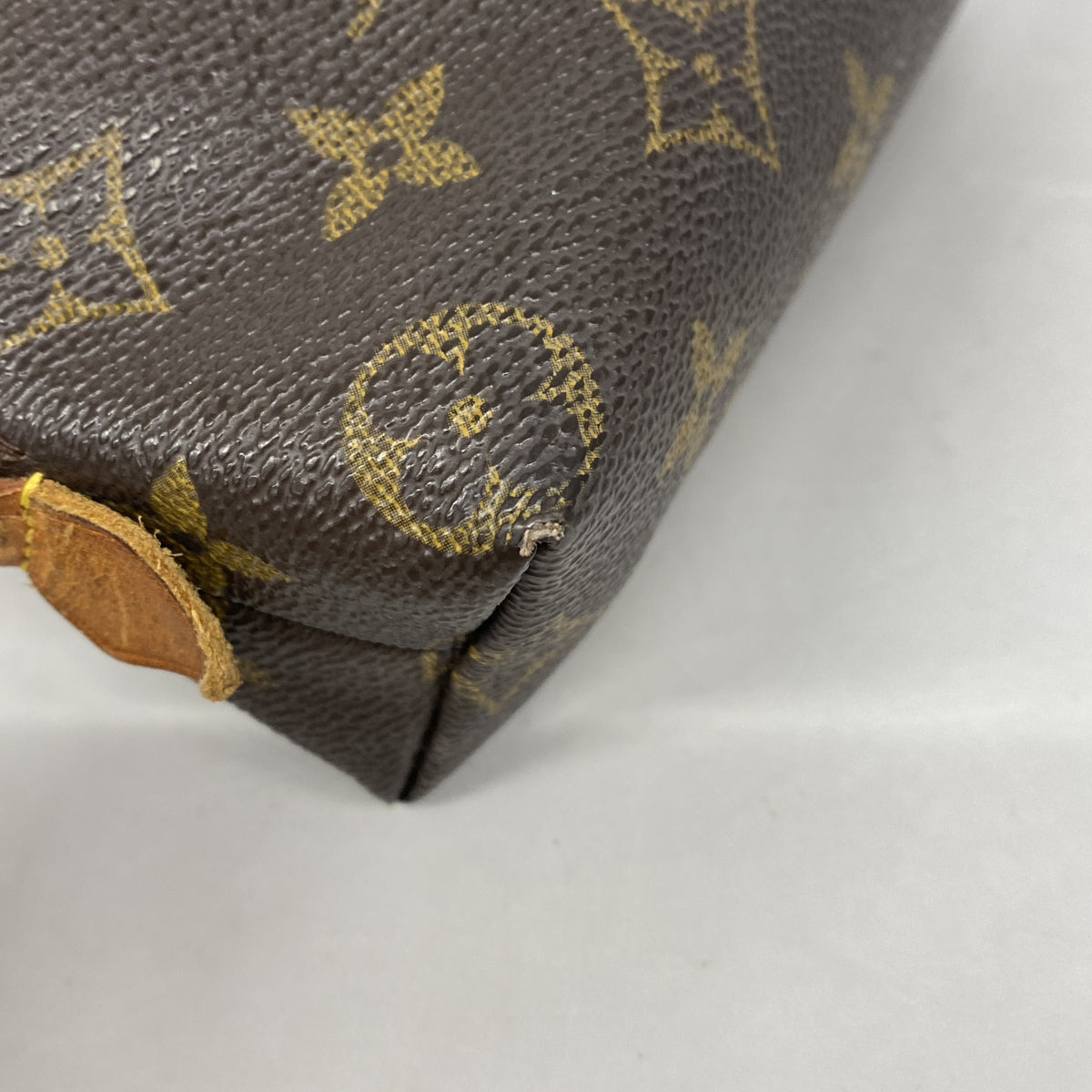 【6hc2847】ルイヴィトン ポーチ モノグラム ポシェットコスメティックPM M47515 ブラウン【中古】レディース