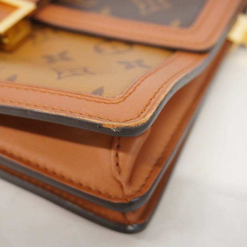【6hc2858】ルイヴィトン ショルダーバッグ モノグラム・リバース ドーフィーヌMM M44391 ブラウン【中古】レディース