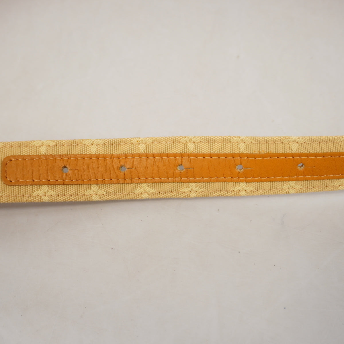 【6hc2859】ルイヴィトン ベルト モノグラム・ミニ サンチュール M6817U ベージュ【中古】レディース