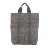【6hc2877】エルメス トートバッグ エールラインカバス ナイロン グレー シルバー金具【中古】メンズ レディース ユニセックス