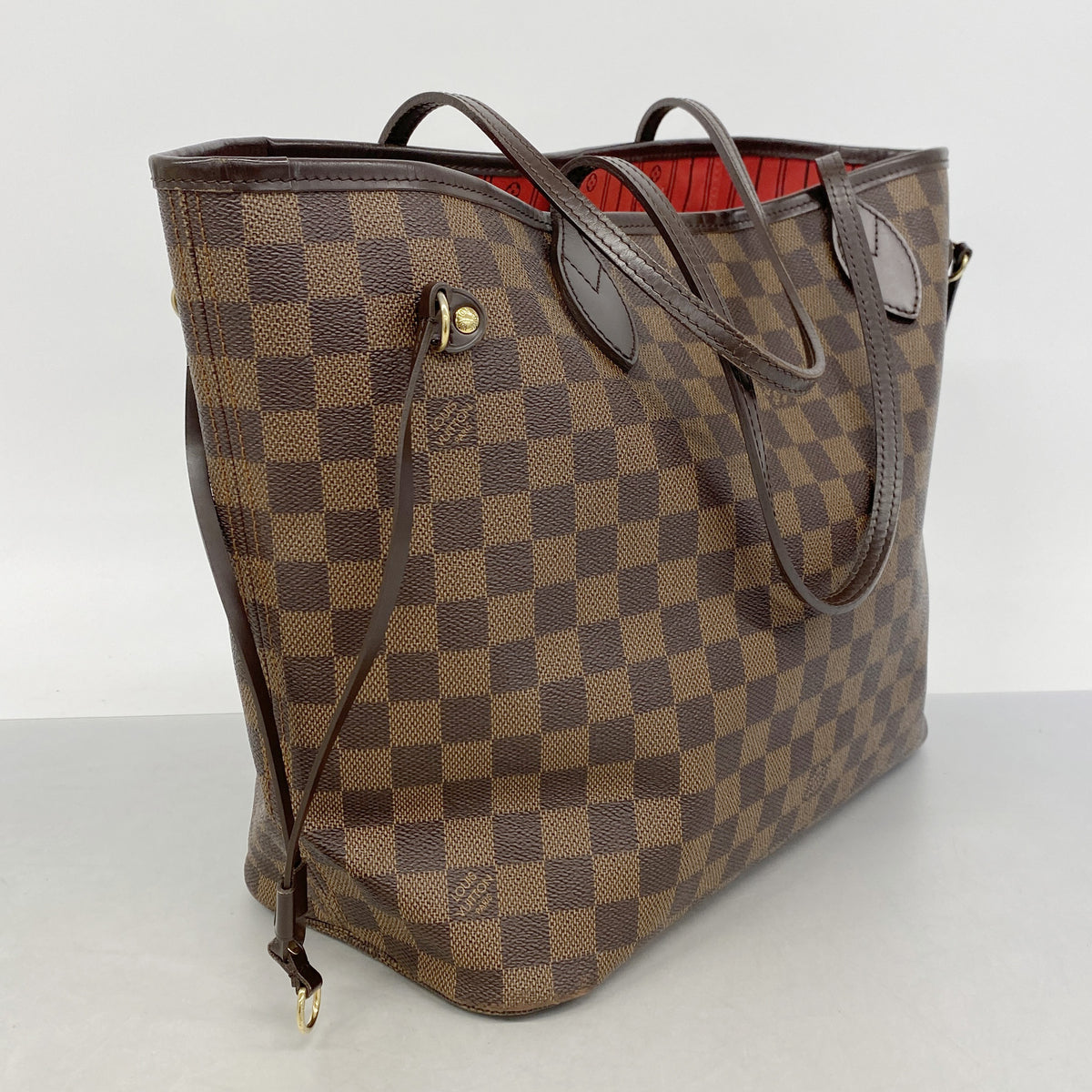 【6hc2897】ルイヴィトン トートバッグ ダミエ ネヴァーフルMM N51105 エベヌ【中古】レディース