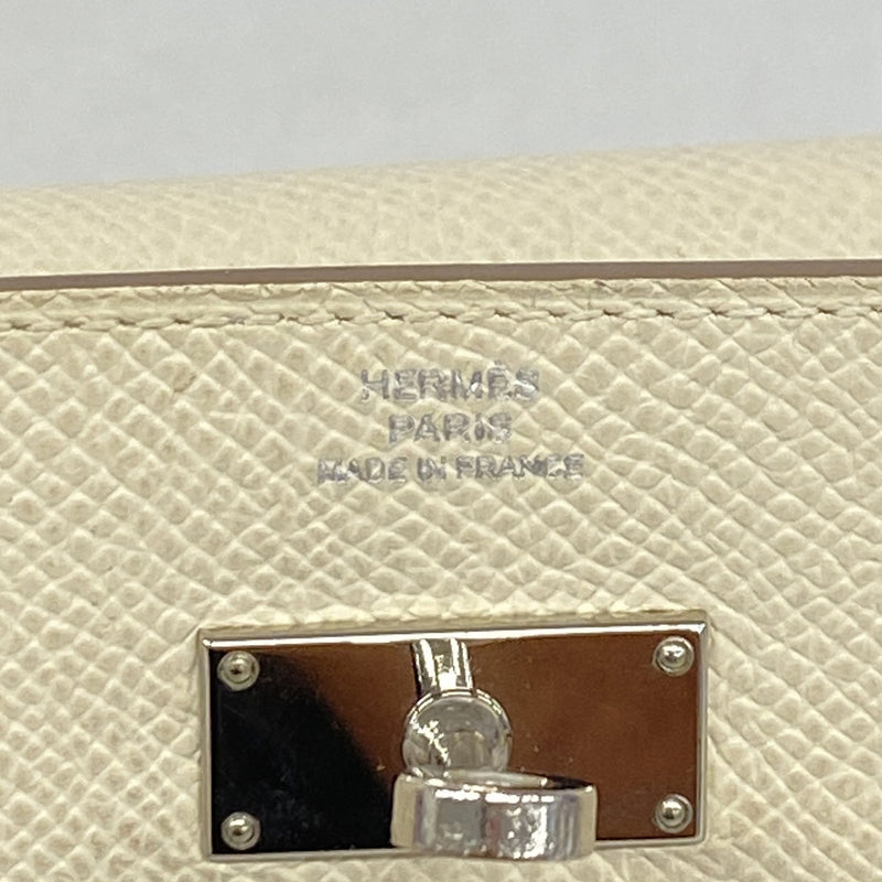 【6hc2906】エルメス 長財布 ケリーウォレット ヴォーエプソン クレ シルバー金具 A刻印【中古】メンズ レディース ユニセックス