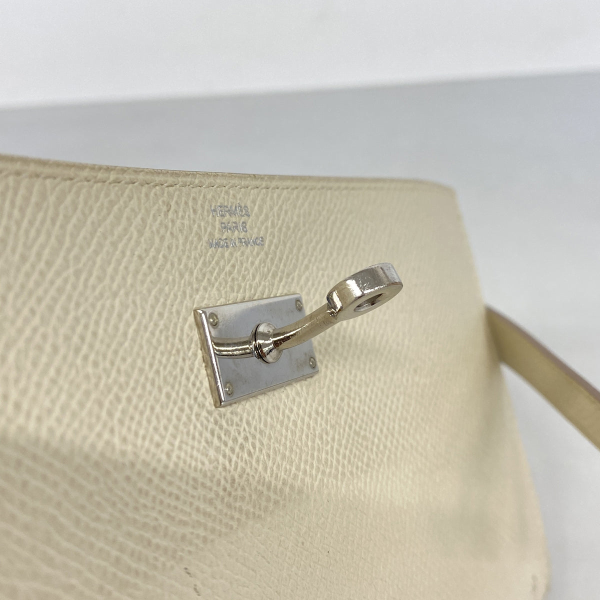 【6hc2906】エルメス 長財布 ケリーウォレット ヴォーエプソン クレ シルバー金具 A刻印【中古】メンズ レディース ユニセックス