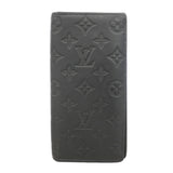 【6hc2915】ルイヴィトン 長財布 モノグラム・シャドウ ポルトフォイユブラザ M62900 ブラック【中古】メンズ