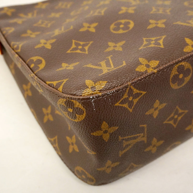【6hb0102】ルイヴィトン ショルダーバッグ モノグラム ルーピングMM M51146 ブラウン【中古】レディース