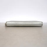 【6hd2935】フェンディ 長財布 セレリア レザー シルバー シルバー金具【中古】レディース