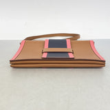 【6hd2953】エルメス ショルダーバッグ Hパッサン エバーカラー ゴールド ローズアザレ/ブルーニュイ シルバー金具 Y刻印【中古】レディース