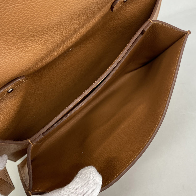 【6hd2953】エルメス ショルダーバッグ Hパッサン エバーカラー ゴールド ローズアザレ/ブルーニュイ シルバー金具 Y刻印【中古】レディース