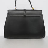 【6hd2954-h】セリーヌ ハンドバッグ セーズ レザー ブラック ゴールド金具 2wayバッグ【中古】レディース
