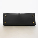 【6hd2954-h】セリーヌ ハンドバッグ セーズ レザー ブラック ゴールド金具 2wayバッグ【中古】レディース