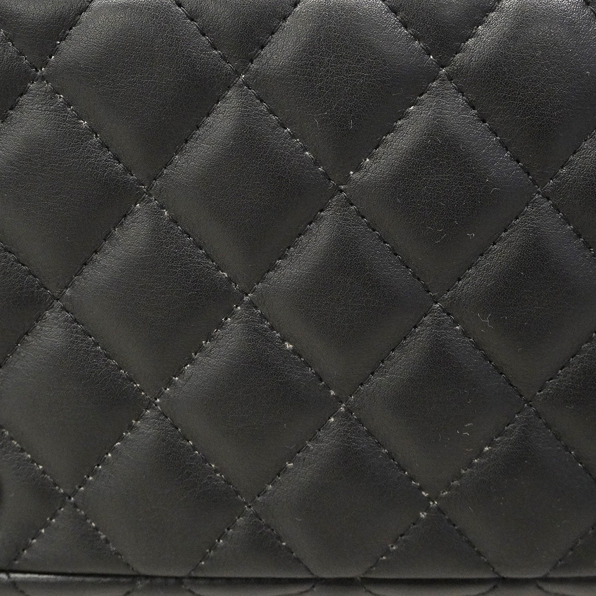 【6hd2967-h】シャネル ショルダーバッグ カンボン ラムスキン ブラック シルバー金具【中古】レディース