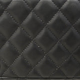 【6hd2967-h】シャネル ショルダーバッグ カンボン ラムスキン ブラック シルバー金具【中古】レディース