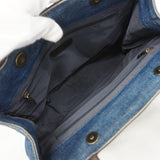 【6hd2990】シャネル トートバッグ デニム ブルー ブラウン シルバー金具【中古】レディース