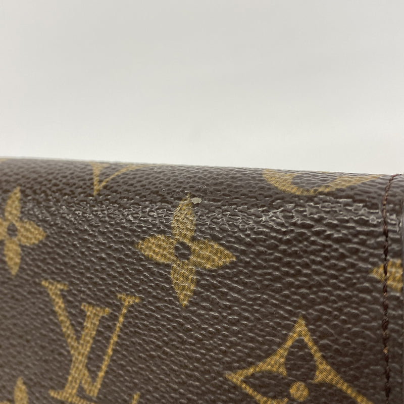 【6hd3004】ルイヴィトン 長財布 モノグラム ポルトモネジップ M61727 ブラウン【中古】メンズ レディース ユニセックス