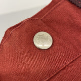 【6hd3005】エルメス トートバッグ フールトゥMM キャンバス レッド シルバー金具【中古】メンズ レディース ユニセックス
