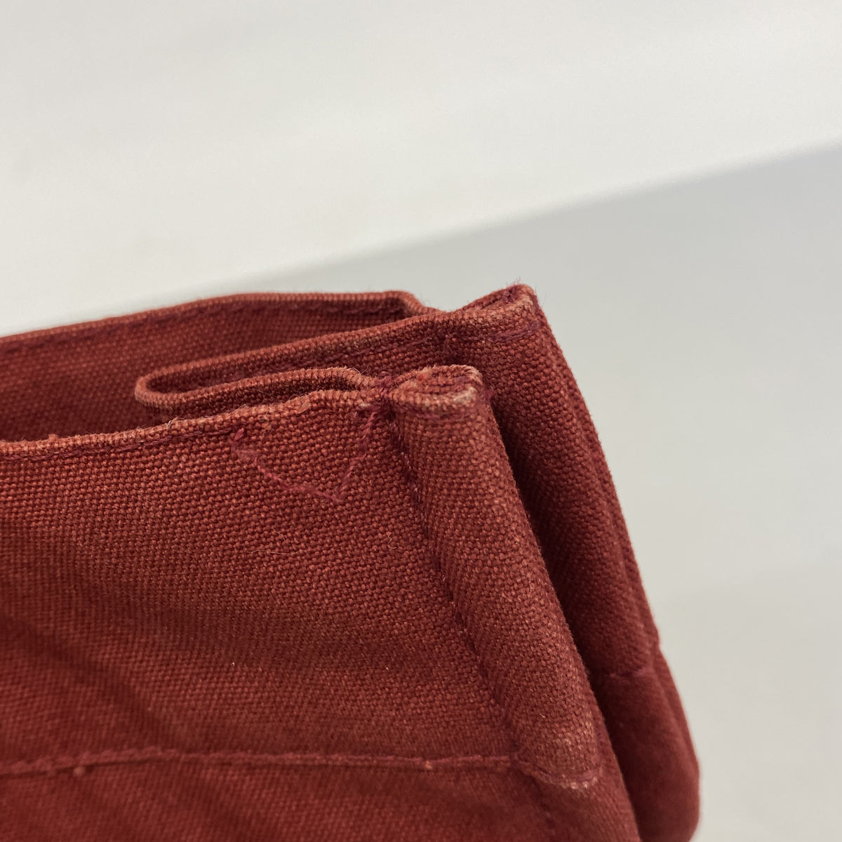 【6hd3005】エルメス トートバッグ フールトゥMM キャンバス レッド シルバー金具【中古】メンズ レディース ユニセックス