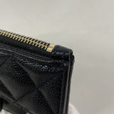 【6hd3007】シャネル コインケース マトラッセ キャビアスキン ブラック シャンパンゴールド金具【中古】レディース