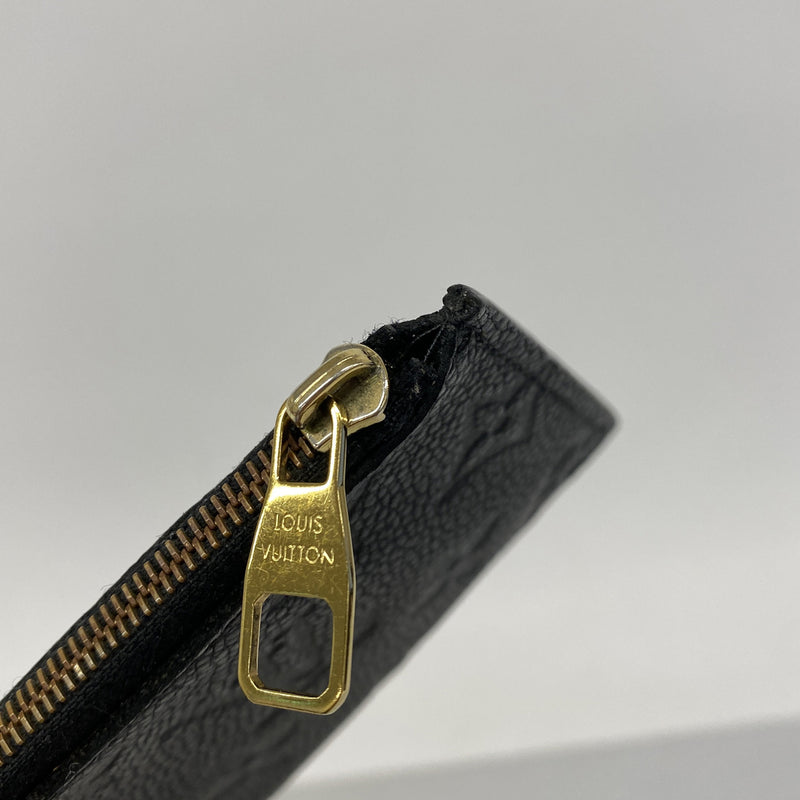 【6hd3020】ルイヴィトン 長財布 モノグラム・アンプラント ポルトフォイユクレマンス M60171 ノワール【中古】レディース