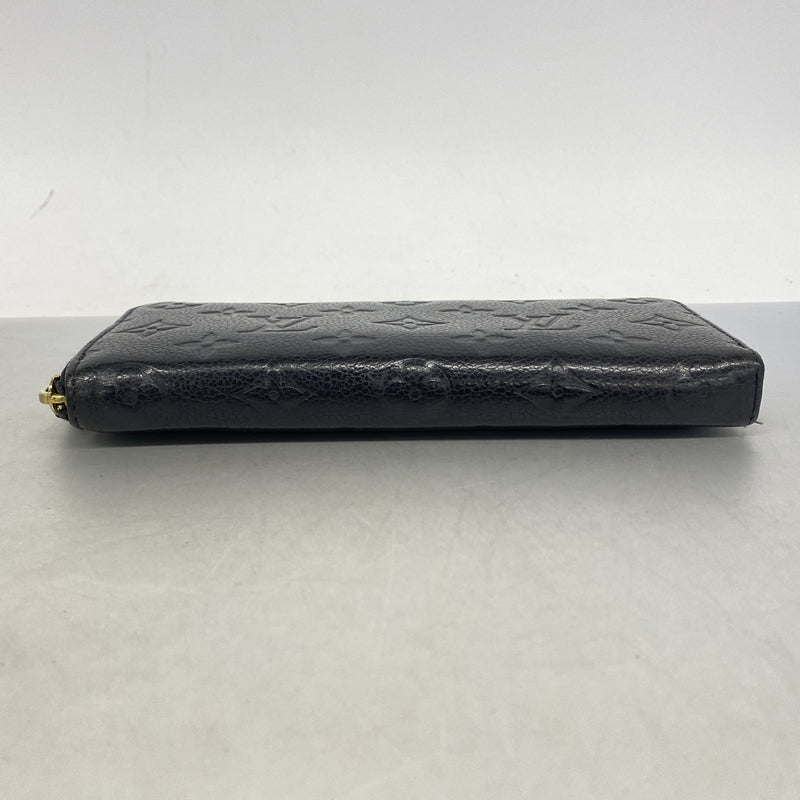 【6hd3020】ルイヴィトン 長財布 モノグラム・アンプラント ポルトフォイユクレマンス M60171 ノワール【中古】レディース