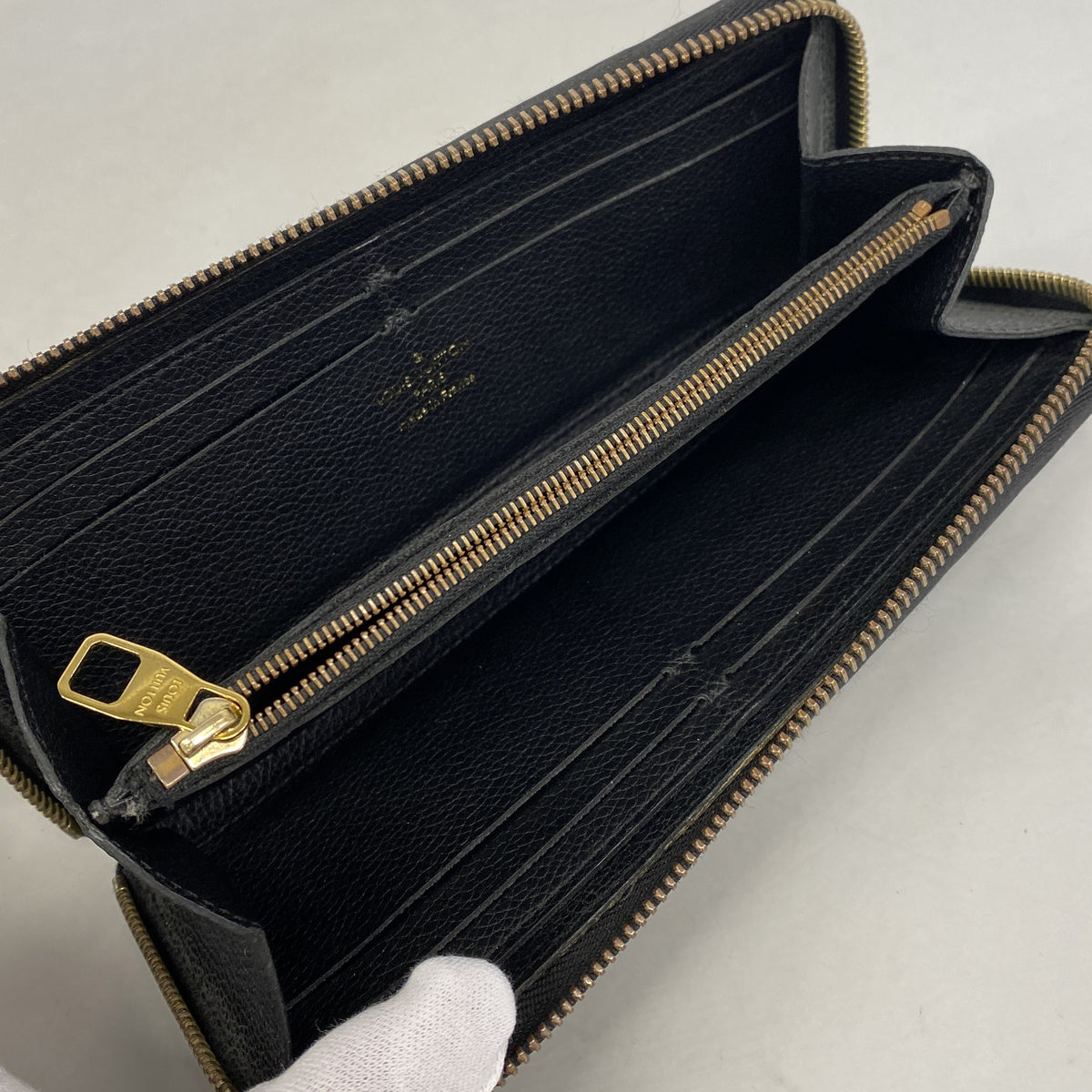 【6hd3020】ルイヴィトン 長財布 モノグラム・アンプラント ポルトフォイユクレマンス M60171 ノワール【中古】レディース
