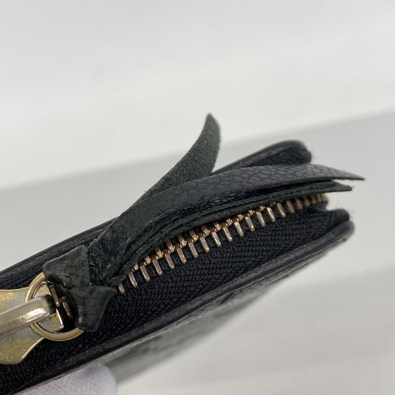 【6hd3020】ルイヴィトン 長財布 モノグラム・アンプラント ポルトフォイユクレマンス M60171 ノワール【中古】レディース